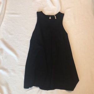 Black Sleeveless Swing Dress